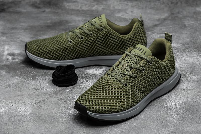 Nobull Moss Mesh Runner Men's Running Shoes Olive | USA F1050D